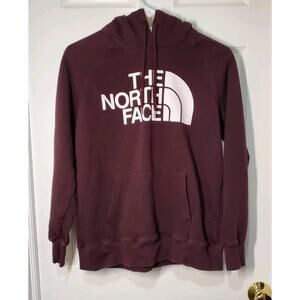 The North Face Women’s Hoodie Small S Maroon Burgundy Pullover Fleece Logo